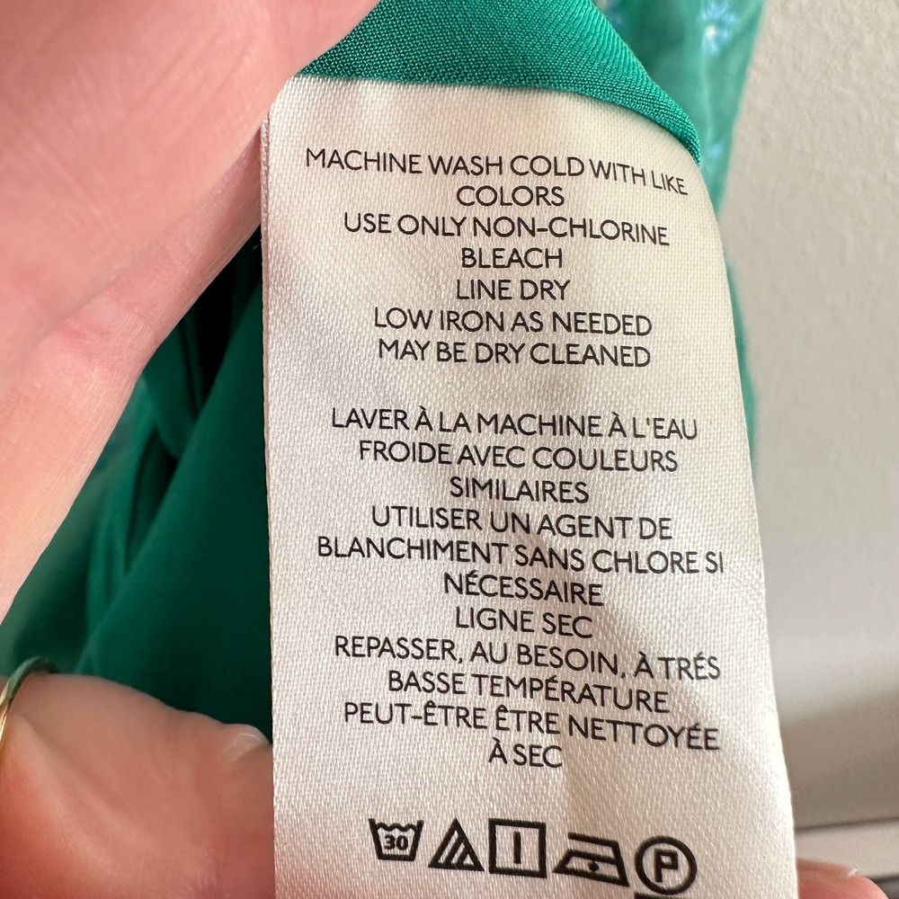 NWT Anthropologie Green Printed Midi Dress - Picture 12 of 16